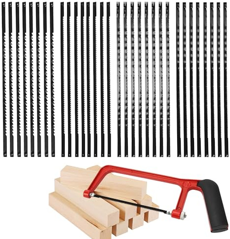 32 Stück Dekupiersägeblatt 10/15/18/24 Dekupiersägeblätter mit Stift 127mm Sägeblätter Dekupiersäge Standard-Feinschnitt-Sägeblätter für Dekupiersägen für Elektrowerkzeug Zubehör Holzbearbeitung