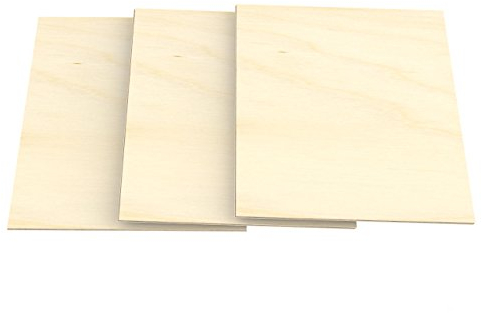 AUPROTEC 3x A5 Sperrholz-Platten Birke 4mm Multiplexplatten (148 mm x 210 mm) Bastel- und Laubsäge-Holzplatten Birke Massiv Multiplex Holz Industriequalität