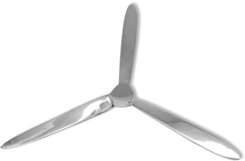 vidaXL Wanddekoration Propeller Flugzeug Wandpropeller Silbern 70cm Aluminium