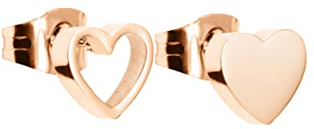 LIEBESKIND BERLIN Damen Ohrstecker – Basic Ohrringe aus Edelstahl – Poliert & mattiert – Kleine Stecker in verschiedenen Formen und Farben– Perfekt für den Alltag