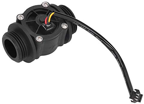 Fafeicy FS400A Sensore di Flusso D'Acqua, Hall Misuratore / Interruttore Acqua Flusso D'Acqua per Controllo Portata, con Interfaccia Filettatura Maschio G1In, 1-60L/Min