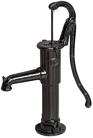 Brunnenpumpe Gartenpumpe Handschwenkpumpe Schwengelpumpe Pumpenständer TYP 75 (Handpumpe/schwarz)