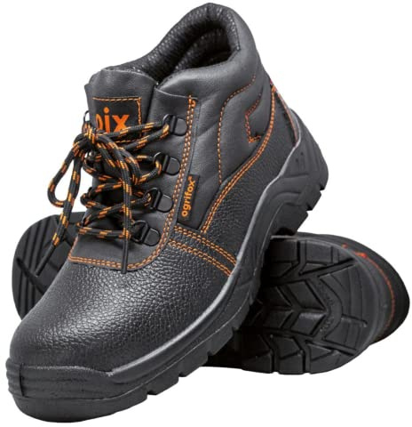 Ogrifox OX-OIX-T-OB Scarpe da Lavoro Uomo Donna | Scarpe antinfortunistiche | ISO EN20347 | Nero/Arancione | Taglia 50