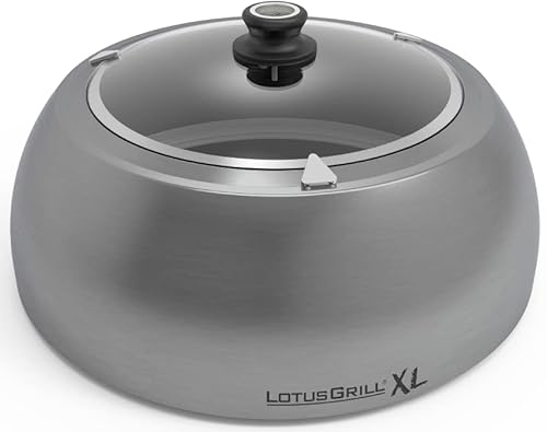 LotusGrill Grillhaube Edelstahl XL DK-SG-435 integrierter Thermometer einfache Handhabung