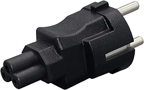 Toptekits EU to C5 Power Adapter,European Schuko CEE7/7 to C5 Power Converter Electrical Adapter,16A/250V , European Schuko Male Plug to IEC 320 C5 Micky Adapter