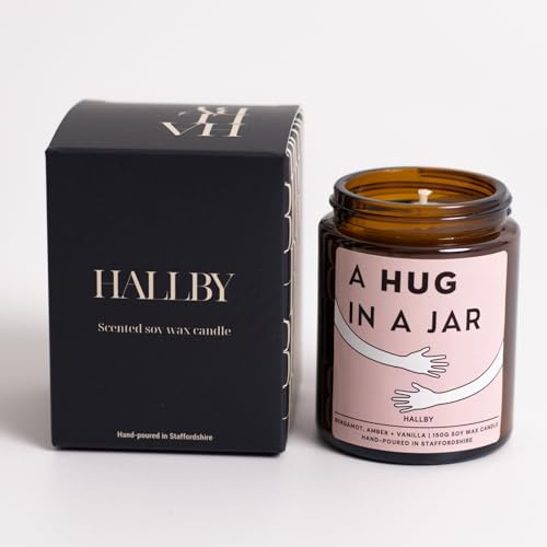 Hug in a jar Scented Soy Candle, Thinking of You Gifts, Divorce Gifts for Women, Cancer Miscarriage Bereavement Gift, Get Well Soon, Sympathy Encouragement Gift