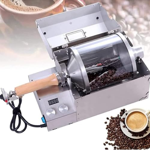 Tostadora automática de granos de café con tambor de 500 g, máquina para cocinar granos de café eléctrica para el hogar, máquina tostadora profesional