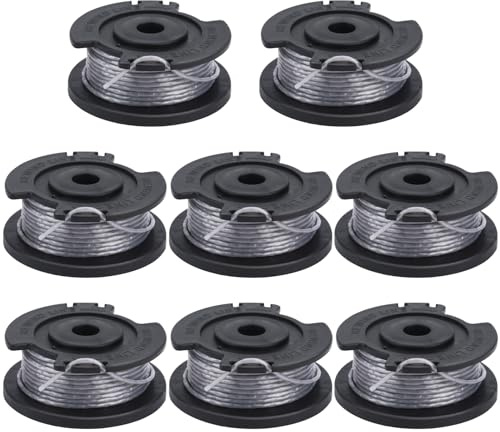 Yweller 8 Stück F016800569 F016800385 Fadenspule 4,9m 1,6mm für Bosch 23/26 | Passend für Bosch Akku Rasentrimmer EasyGrassCut 23/26, EasyGrassCut 18/18-230/ 18-260/18-26, ART 23 SL, ART 26 SL