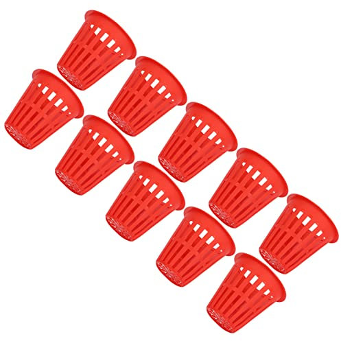 SUNGOOYUE Cestino per Piantare Cestino per Coltivazione Tazza in Rete per Piante in Plastica per Giardino con Balcone (Rosso)