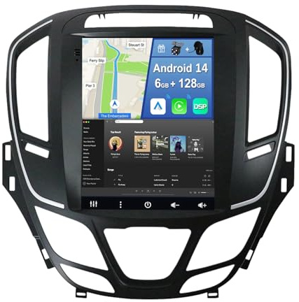 [6GB+128GB] Android 14 Autoradio per Opel Insignia 2014-2017-[Incorporato Carplay/Android Auto/DSP/GPS]-9.7 pollice IPS Touch Screen-Camera+MIC Incluso-DAB/Mirror Link/Bluetooth 5.0/360/AHD Camera