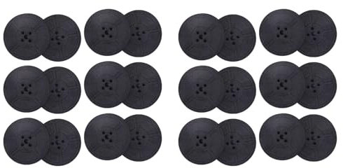 12Pack Schreibmaschine Farbe Band Twin Spool Schreibmaschine Farbband Doppel Spule Färben Pack Tinte Teil für die Meisten Schreibmaschinen (Schwarz)