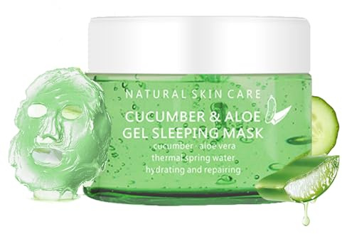 Aloe Sleep Overnight Face Mask, Moisturising Gel Face Masks, After Sun Gel, Hydrating Korean Skincare, Face Moisturizer, Skin Care & Repair, Even Tone,Reduce Wrinkles