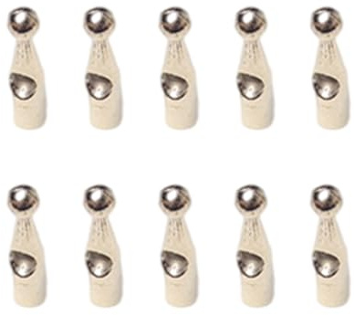 Watreketal 10 Perle Coda Ombrello Fine Metalliche per Riparazioni da 4 Mm Coperture Ossee Perline Perle Metallo Tappi Coda Metallo Kit Riparazione Ombrello Fai da Te