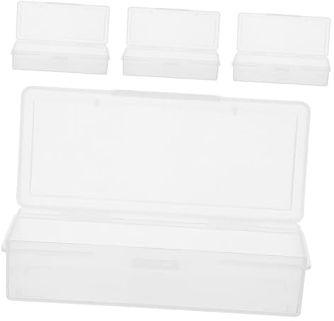 VALICLUD Estuche Para Bastoncillos De Algodón Para Viajes Portátil Transparente Pequeño Contenedor Multifuncional De Plástico Para Higiene Bucal Uso Hogar Oficina 4 Piezas