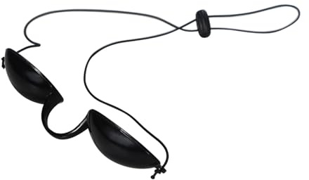LOORGVEL Maschera Protettiva Occhi Ergonomica Nera con Protezione Uv per Trattamenti Estetici e LED Antipolvere e Confortevole per Uso Quotidiano