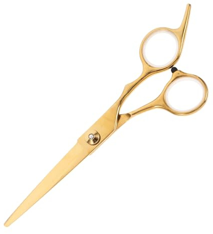 BESTYASH Tijeras de Peluquero Profesionales de Acero Inoxidable Doradas Tijeras para Cortar y Recortar Cabello Herramienta Ergonómica para Salón y Uso Doméstico el Cabello
