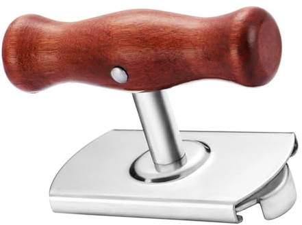 Jeanoko Abrelatas de Acero Inoxidable de Fácil Giro con de Madera para una Apertura Efectiva de Suministros de Cocina