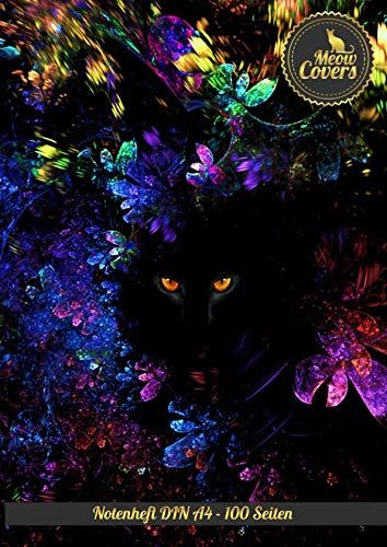 Meow Covers Notenheft DIN A4 - 100 Seiten: Perfekt fr das aufschreiben von Noten, Gitarre, Klavier, Fl”te, Oboe, Geige - perfekt fr den Musikunterricht