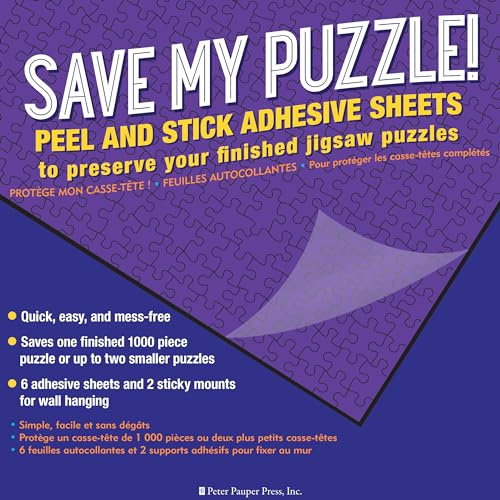 Save My Puzzle! Peel And Stick Adhesive Sheets to Preserver Your Jigsaw Puzzle