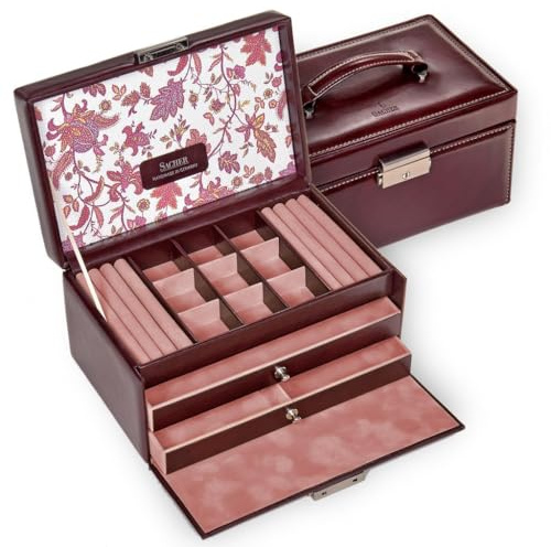 SACHER Schmuckkasten Elly florage/bordeaux