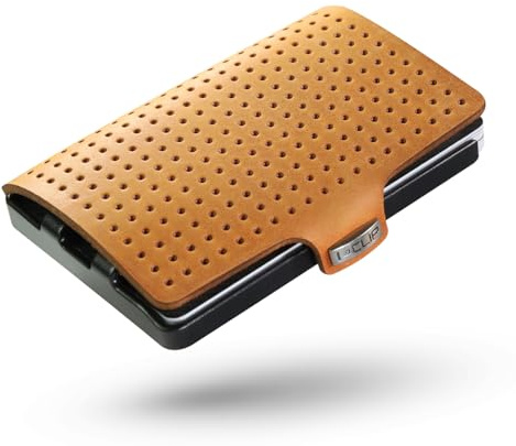 I-CLIP Original Mini Wallet avec Pince à Billets - Portefeuille Fin - Porte-Monnaie en Cuir - Portefeuille Premium - Porte-Cartes- AdvantageR Beige