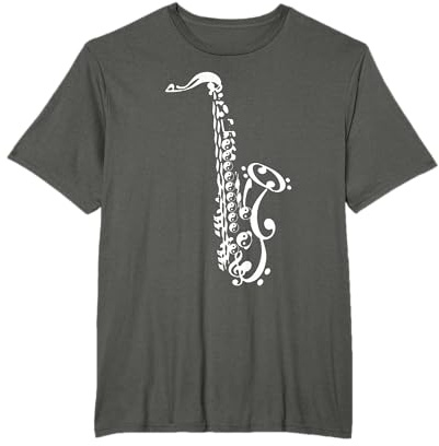 Saxophon Spieler T-Shirt Geschenk Saxophonist Noten Musiker T-Shirt