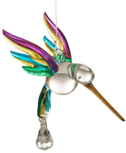 Wild Things Sonnenfänger aus Glas, handgefertigt, Kolibri, Tropisches Geschenk