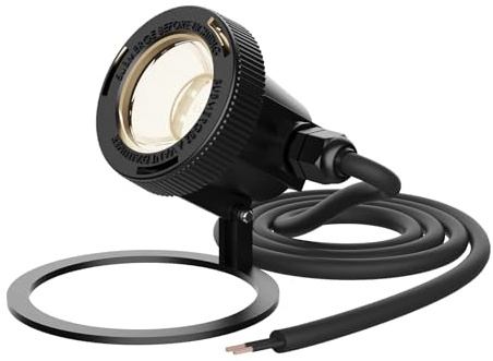 Malibu Submersible LED Pond Light Low Voltage Landscape Lighting Underwater Flood Light Outdoor Landscape Water Garden Lights for Swimming Pool, Fountain, Pond, Rockery 8401-3501-01, Black