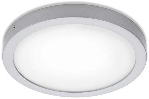 Briloner Leuchten LED Aufbauleuchte, Deckenlampe 5 W, Reflektor schwenkbar, 470 Lumen, 3.000 Kelvin, Schwarz, Ø 30 cm