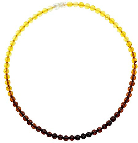 Kette - Kugel 6 mm - Bernstein mit,
