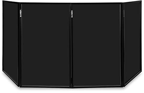 Vonyx - Pannello frontale DJ in lycra nera, schermo DJ pieghevole e facile da installare, nasconde apparecchiature DJ, design sobrio ed elegante, DB2B