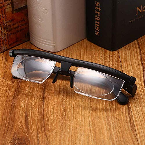 JWCN Fokus Einstellbare Lesebrille Myopia-Brille -6D bis + 3D Dioptrie Vergrößerung Variable Leistung Uptodate