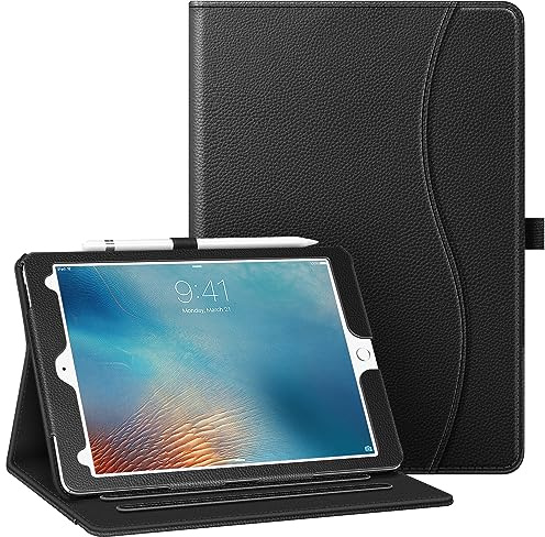 Fintie Hülle für iPad Pro 9,7 Zoll 2016, Schwarz | [Eckenschutz] Multi-Winkel Betrachtung Folio Stand Schutzhülle Cover mit Dokumentschlitze, Auto Sleep/Wake