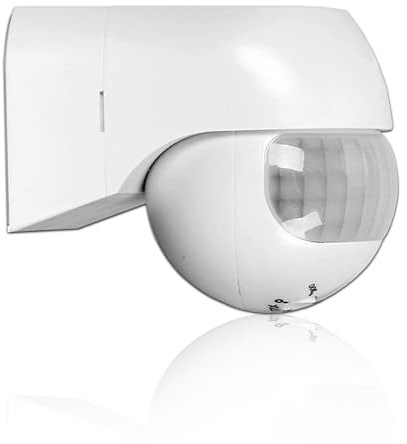 LOWENERGIE Long Range PIR Occupancy Sensor | 180° Wall-Mounted Motion Detector Light Switch | Adjustable Timer & Sensitivity | Energy-Saving Auto Control 100–240 V AC