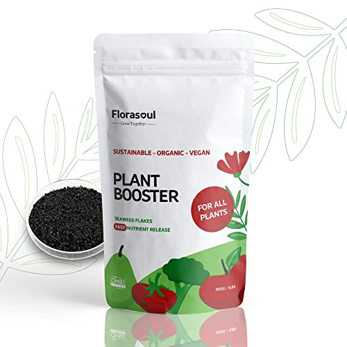 Florasoul® Organic Vegan Fertilizer for Self-Sufficient Gardeners! All-Purpose, Nutrient-Rich Plant Food for Lush Growth, Vibrant Flowers & Healthy Soil – 100% Natural, Pet-Friendly!