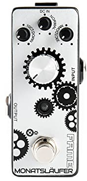 Fame Octaver Effektgerät für Gitarren, Breites Klangspektrum, Monophones Tracking, True-Bypass-Fußschalter, Kompaktes Metallgehäuse, Geeignet für E-Gitarre, Betrieb mit optionalem Netzteil