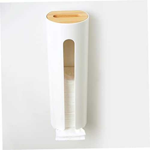 Distributeur de tampon de coton Montage mural Maquillage cosmétique de coton de coton porte-tampons de stockage avec des bidons de couvercle