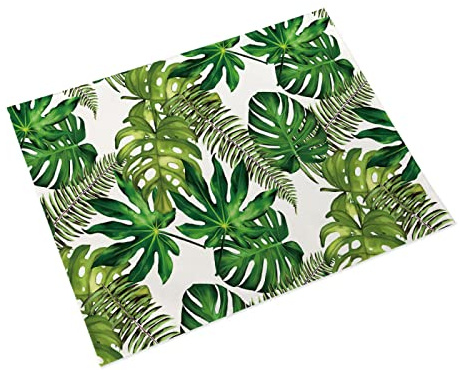 Manteles Individuales Hojas Verde Oliva Mantel Individual Algodón y Lino Lavable Salvamanteles Individuales Resistente al Calor Bajoplatos Individuales Mesa Tapetes para Mesa 30x45cm 2 Pcs
