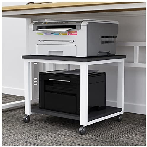 2-Tier Drucker Stand Desktop Stand Mobile Drucker Stand Mit Verriegelbaren Rollen Multi-Purpose Schreibtisch Organizer Für Home Office Lagerung Und Organisation (Color : E, S : 60x50x50cm)