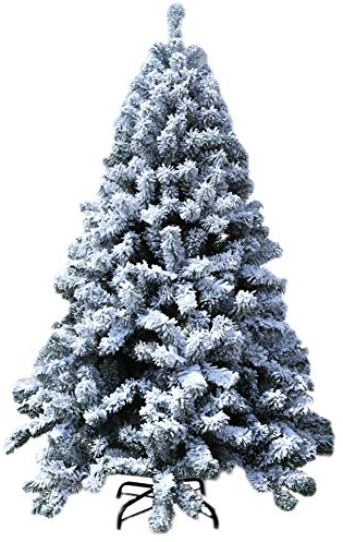 SOVORM Beflockter Snoin Künstlicher Weihnachtsbaum, geschmückte Bäume, aufklappbare Premium-Kiefer in Metallständer, automatische Ausbreitung für Weihnachtsdekoration, Grün, 8,8 Fuß (270 cm) The New