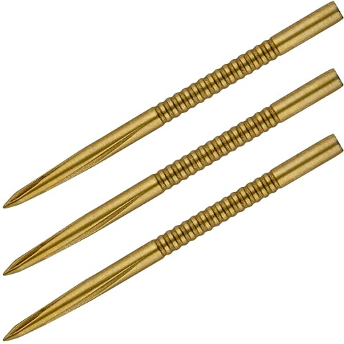 Unicorn Replacement Volute Steel Tip Dart Points | Available Lengths 36mm, 39mm or 42mm | Black, Nickel or Gold Finish | 3 Points