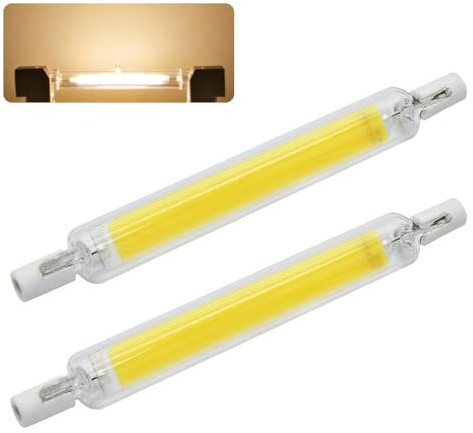 IXYHKB R7S LED Bulb 118mm, 20W Dimmable LED Lamp for Halogen Replacement, 2PCS, Warm White 3000K, 2000LM, 360° Beam Angle Rod for Bedroom Ceiling Washlights