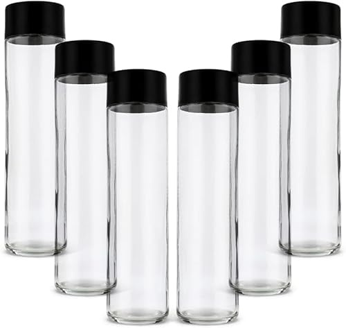 Swan Bottiglia in Vetro forma a tubo modello Kefass con tappo a vite 750 ML 6 Bottlgie