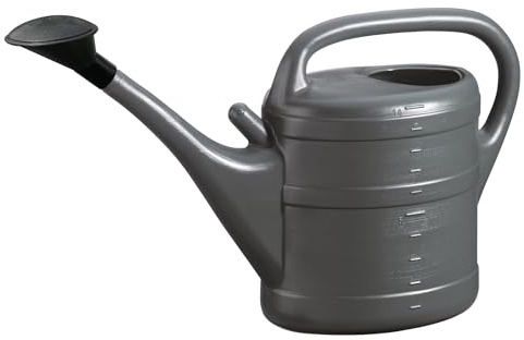 Annaffiatoio da giardino colorato da 10 litri con doccetta (antracite)