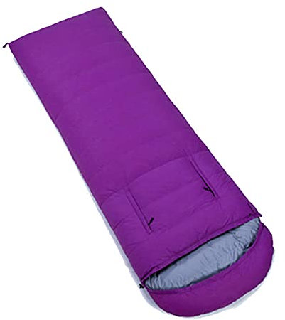 Daunen-Mumienschlafsack, weißer Gänsedaunen-Umschlag-Schlafsack, reißfest und wasserdicht (B 400 g)