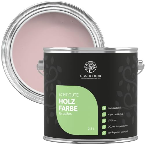 Lignocolor Holzfarbe Außen matt | wetterfeste Farbe für den Außenbereich (Blush matt, 750ml) | hochdeckend & hochbeständig