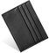 URAQT Portacarte Uomo e Donna, Porta Carte Credito in Pelle Slim con 6 Slot e 1 Tasca, Portafoglio Sottile per Carte D'identità, Patente di Guida(nero-new)