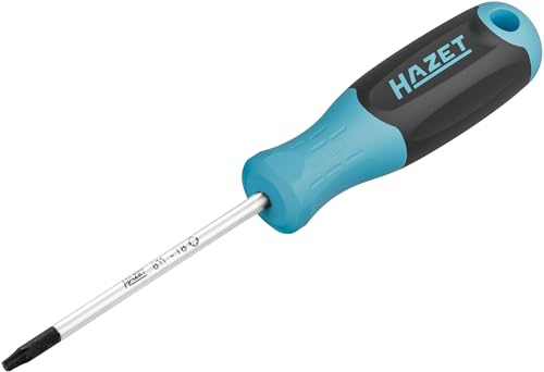 HAZET Schraubendreher 811-T8, Innen TORX Profil, SW T8, Rundklinge | Abtrieb Innen TORX Profil, Klinge mattverchromt, Spitze brüniert, TORX 2.31 mm, Länge l1 55 mm, Länge l2 127 mm, 39 g
