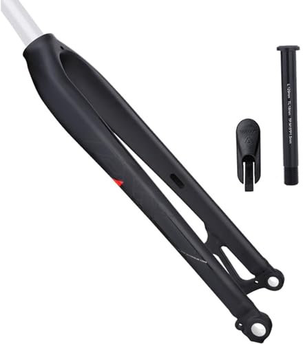 ZJHAHJY 26/27.5/29 Pollici MTB Forcella Rigida 15Mmx100mm Perno Passante Tubo Dritto 1-1/8 Threadless Ultraleggero Mountain Bike Forcelle Anteriori