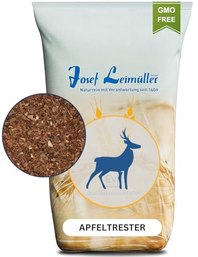 Leimüller Wildfutter Apfeltrester 15 kg - Nährstoffreiches Wildtierfutter für Rehe und Rotwild - Gentechnikfreies Rehfutter, schonend gereinigt